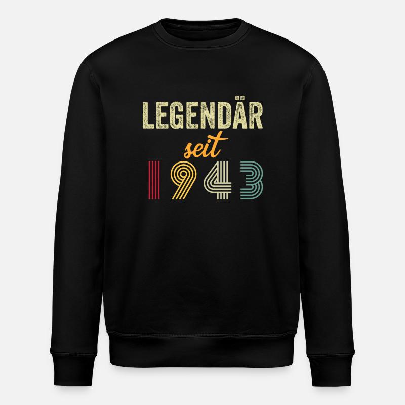 legendär seit 1943 - Stanley/Stella Unisex Bio-Sweatshirt ROLLER - Schwarz