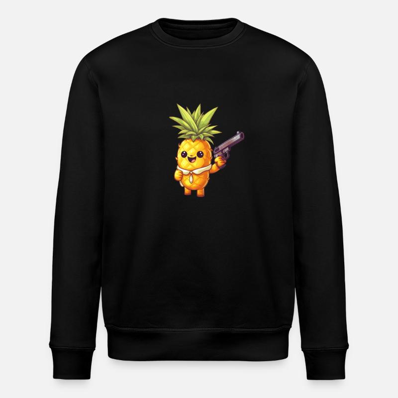 Aggressive pineapple - Stanley/Stella ROLLER Unisex Organic Sweatshirt - black