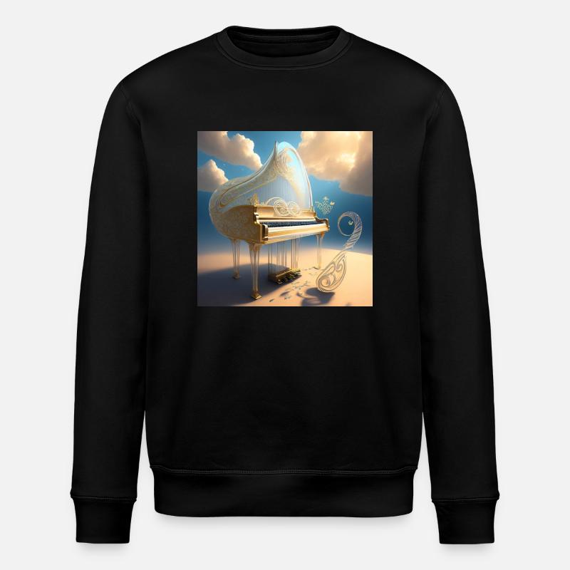 Piano in an airy environment - Stanley/Stella ROLLER Unisex Organic Sweatshirt - black