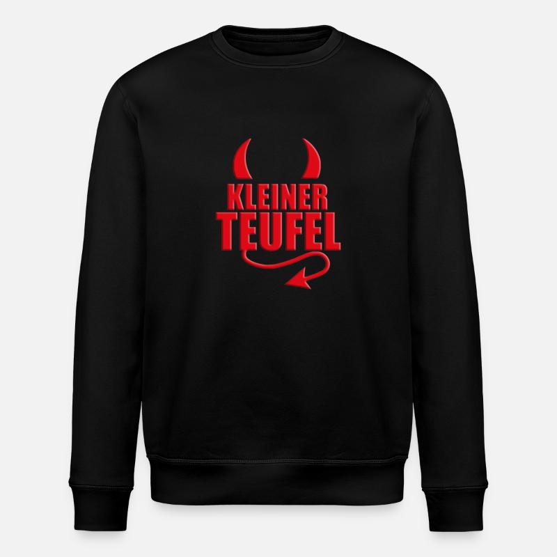 KLEINER TEUFEL - HALLOWEEN - TEUFELSHÖRNER - Stanley/Stella Unisex Bio-Sweatshirt ROLLER - Schwarz
