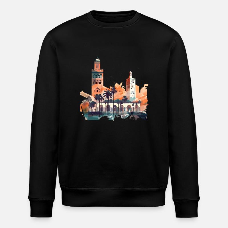 Marrakesch hat eine Geschichte - Stanley/Stella Unisex Bio-Sweatshirt ROLLER - Schwarz