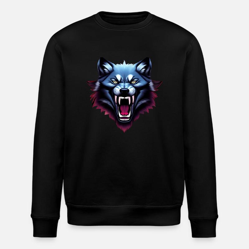 Wolf - Stanley/Stella Unisex Bio-Sweatshirt ROLLER - Schwarz