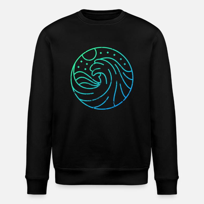 Seas Surferlife - Stanley/Stella Unisex Bio-Sweatshirt ROLLER - Schwarz