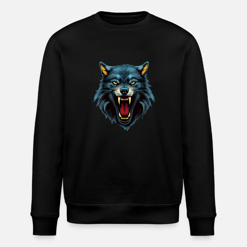 Wolf - Stanley/Stella Unisex Bio-Sweatshirt ROLLER - Schwarz