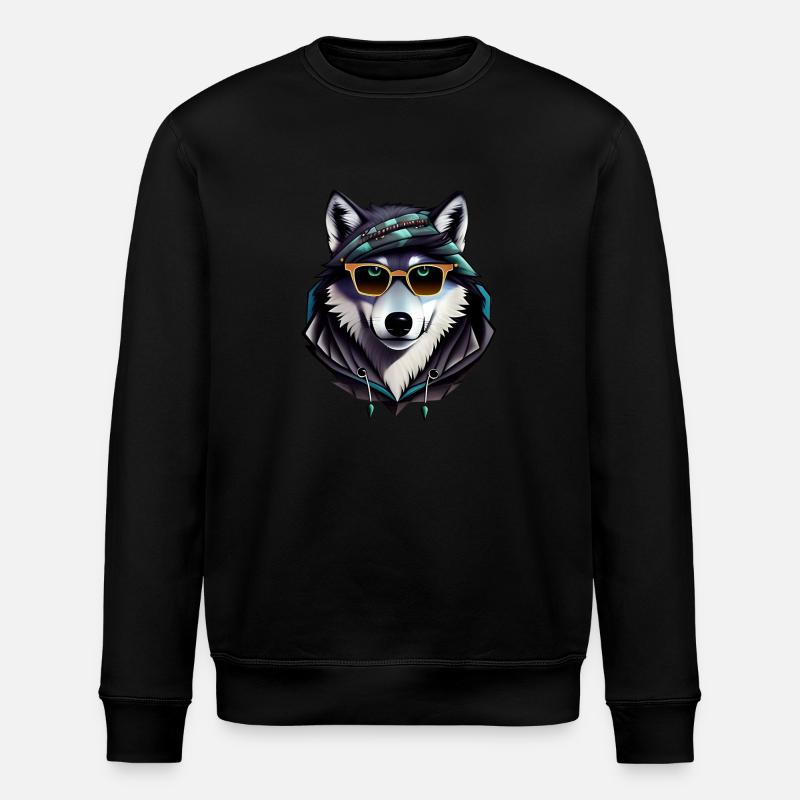 Wolf - Stanley/Stella Unisex Bio-Sweatshirt ROLLER - Schwarz