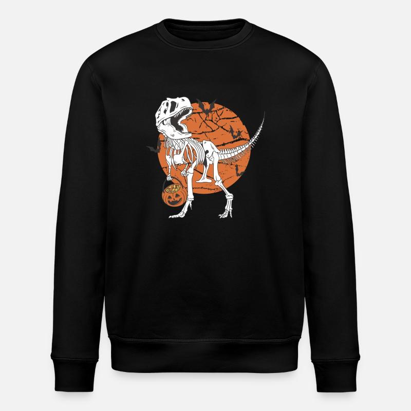 Halloween T-Rex Dinosaur - Stanley/Stella Unisex Bio-Sweatshirt ROLLER - Schwarz