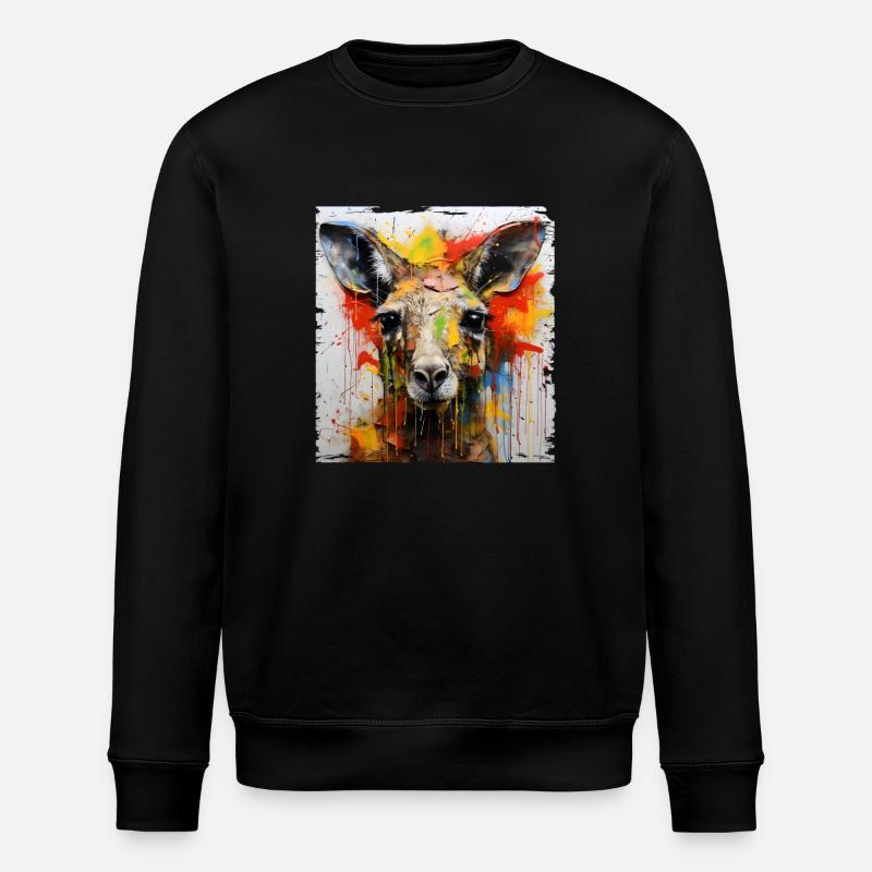 Graffiti kangourou - Sweat bio ROLLER Stanley/Stella Unisexe - noir