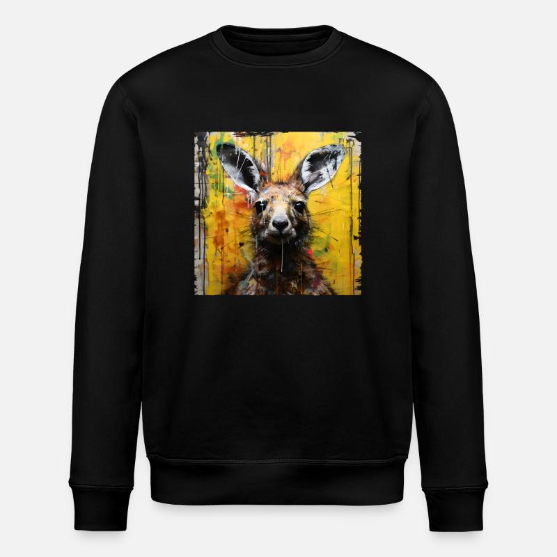 Graffiti Kangourou - Sweat bio ROLLER Stanley/Stella Unisexe - noir