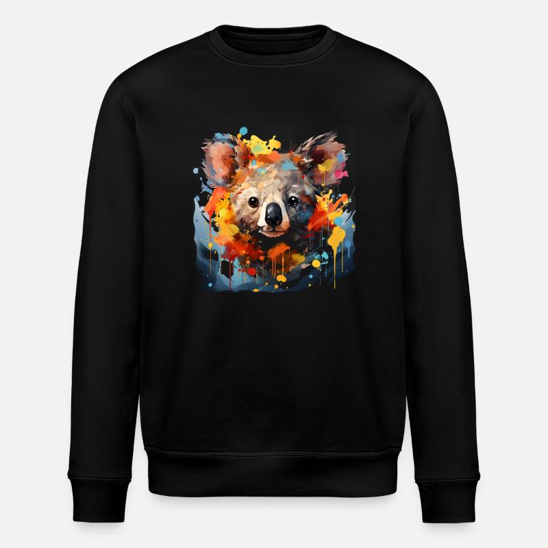 Koala Graffiti Bear - Stanley/Stella ROLLER Unisex Organic Sweatshirt - black