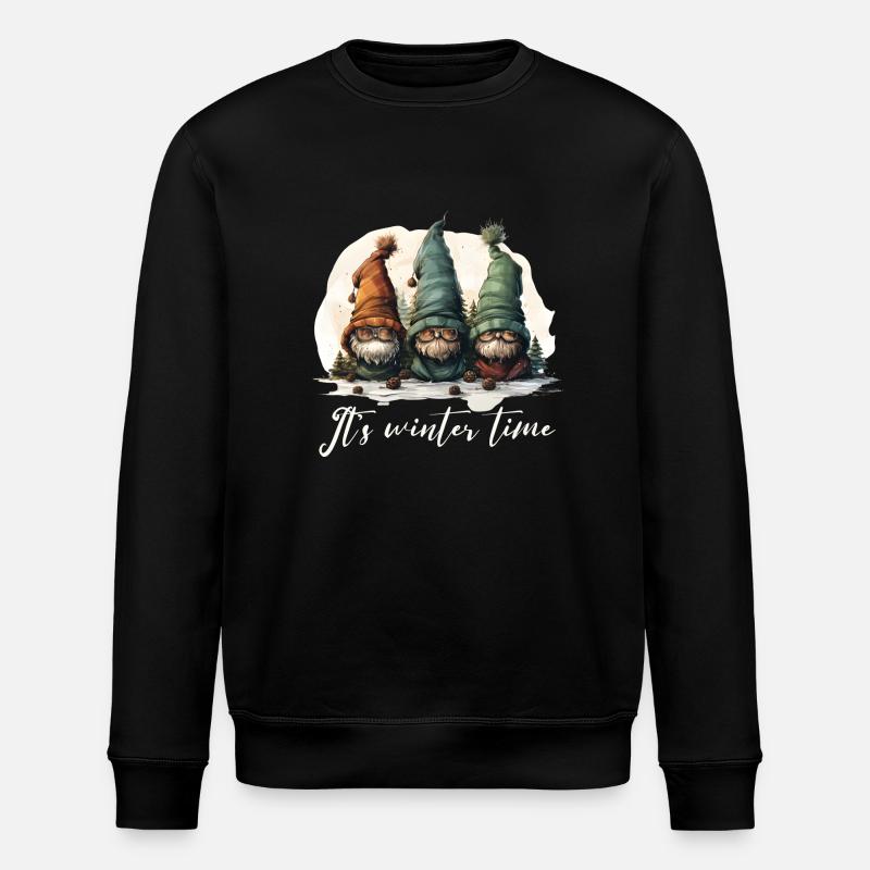 It's winter time - Stanley/Stella ROLLER Unisex Organic Sweatshirt - black