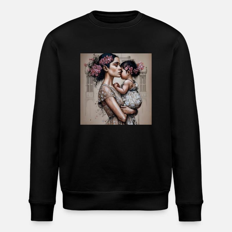 Mutter und Tochter - Stanley/Stella Unisex Bio-Sweatshirt ROLLER - Schwarz