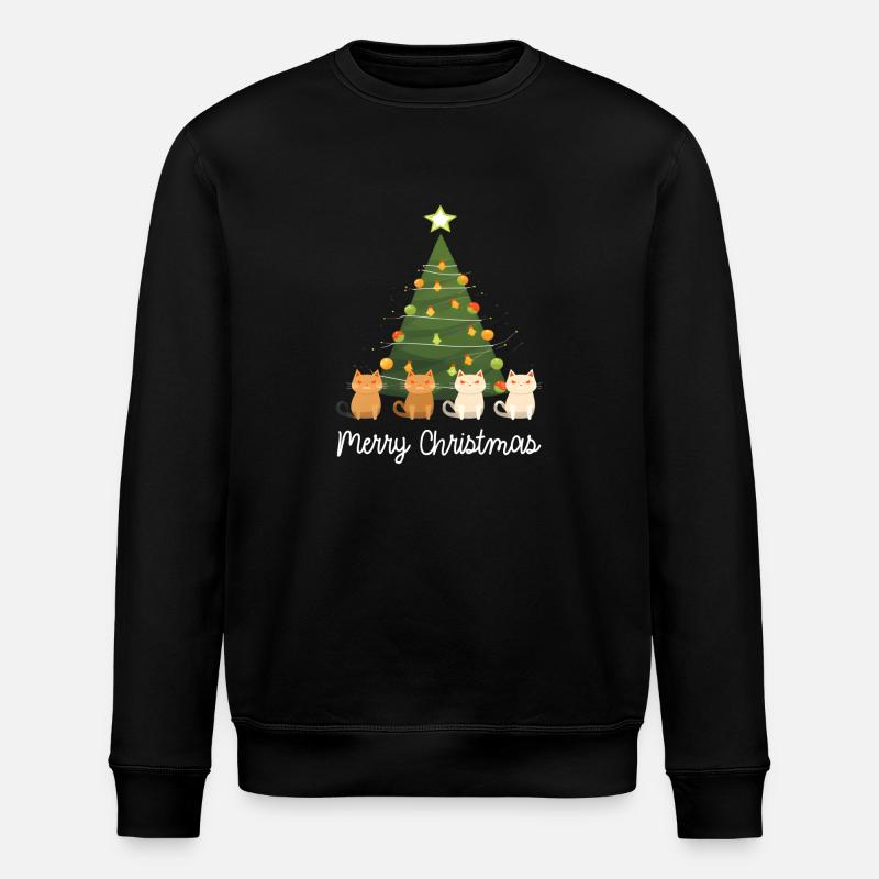 Joyeux Noël 4 chats - Sweat bio ROLLER Stanley/Stella Unisexe - noir