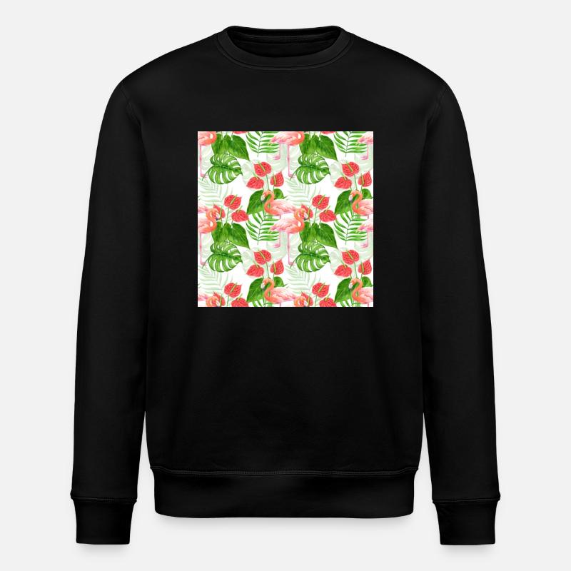 Flamingo Garten T-Shirt - Stanley/Stella Unisex Bio-Sweatshirt ROLLER - Schwarz