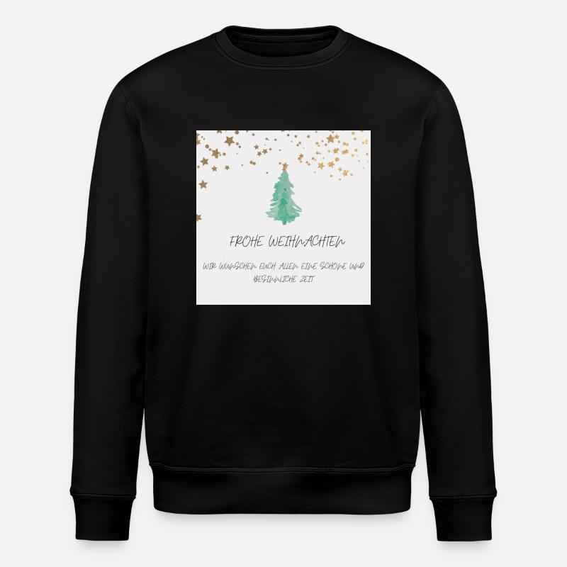 Frohe Weihnachten - Stanley/Stella Unisex Bio-Sweatshirt ROLLER - Schwarz