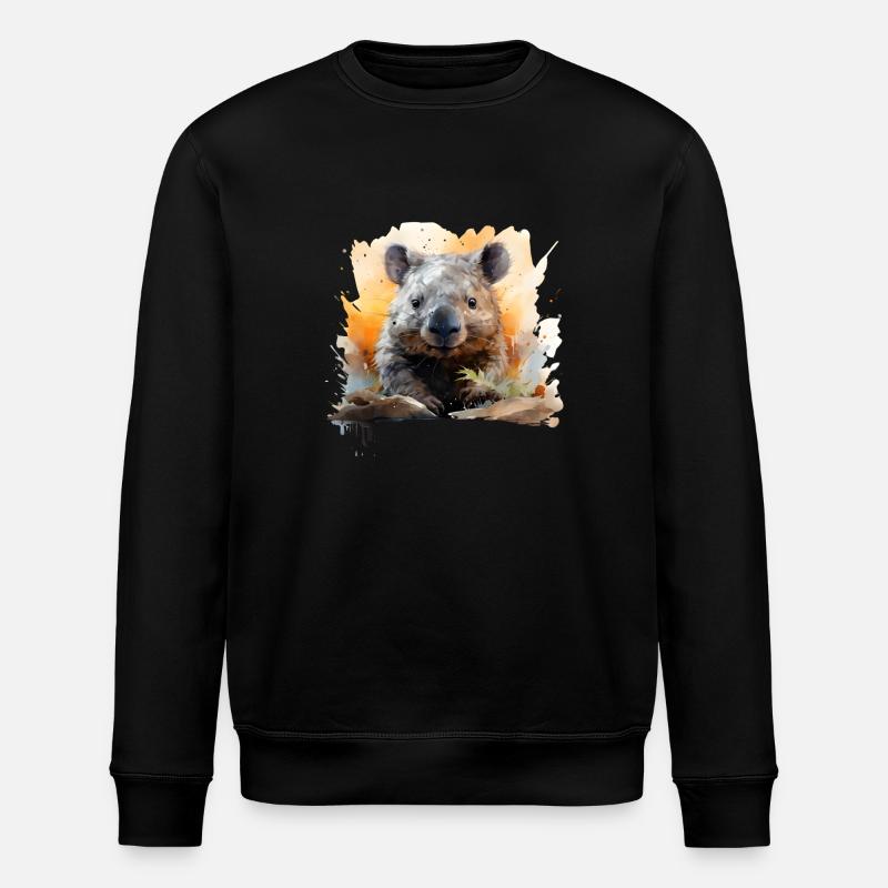 Wombat - Stanley/Stella Unisex Bio-Sweatshirt ROLLER - Schwarz