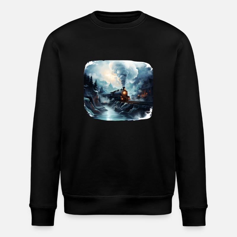 Dampflok - Stanley/Stella Unisex Bio-Sweatshirt ROLLER - Schwarz