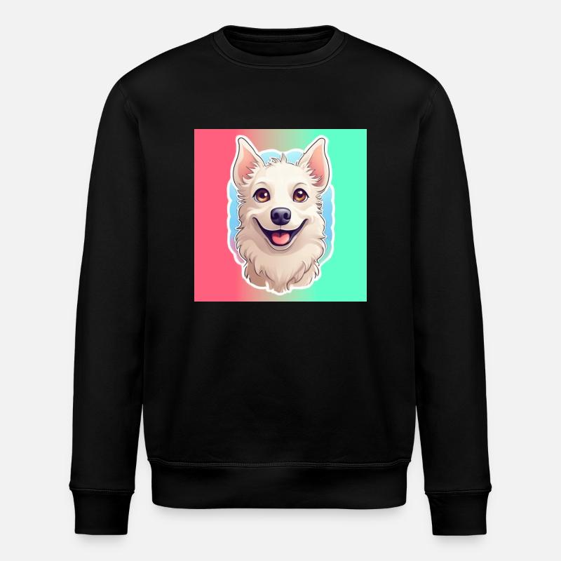 Hunde-Karikatur 10 - Stanley/Stella Unisex Bio-Sweatshirt ROLLER - Schwarz