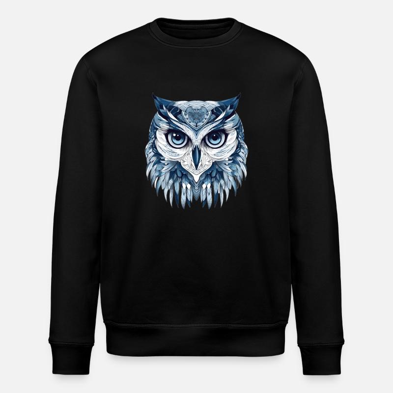 Owl Eule - Stanley/Stella Unisex Bio-Sweatshirt ROLLER - Schwarz