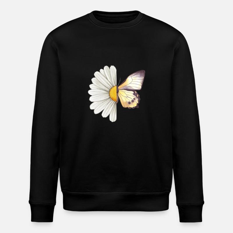 Papillon marguerite - Sweat bio ROLLER Stanley/Stella Unisexe - noir