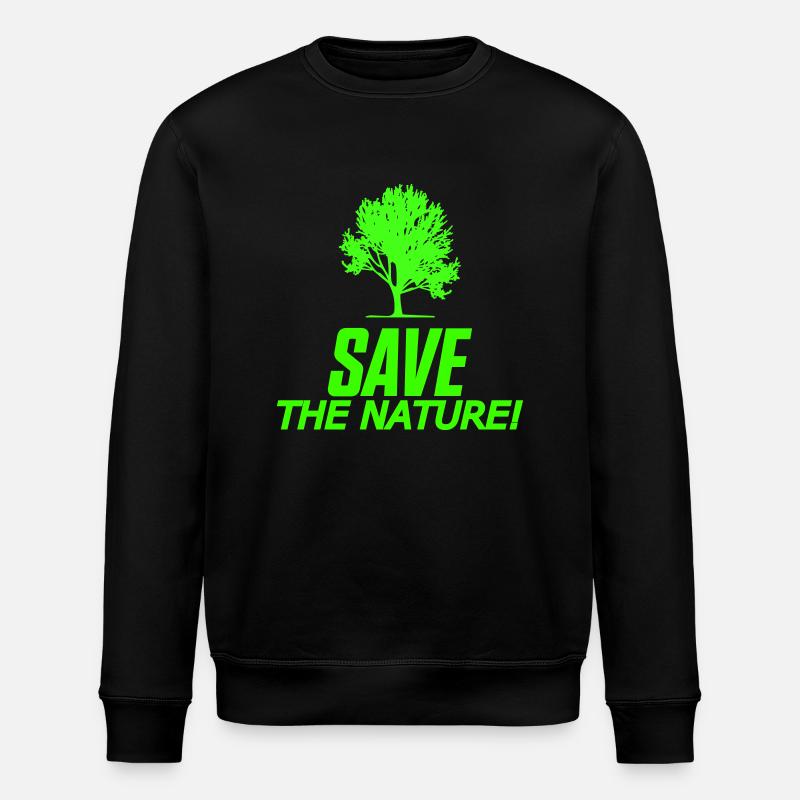 save the nature - Stanley/Stella Unisex Bio-Sweatshirt ROLLER - Schwarz