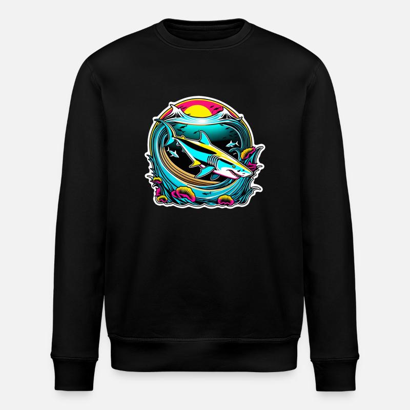 shark - Stanley/Stella ROLLER Unisex Organic Sweatshirt - black