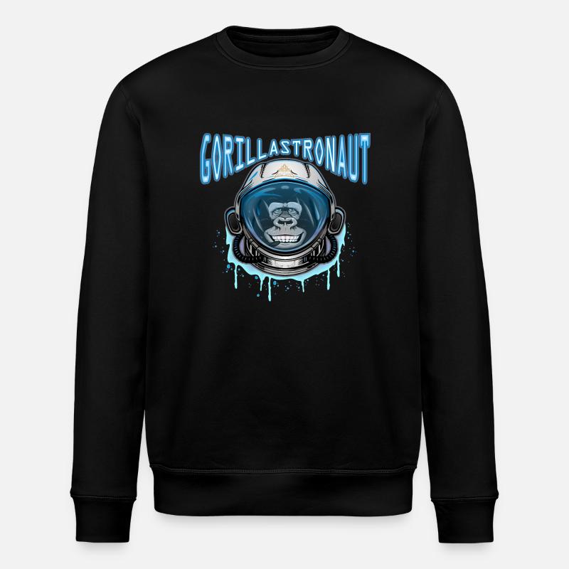 Gorilla-Astronaut - Stanley/Stella Unisex Bio-Sweatshirt ROLLER - Schwarz