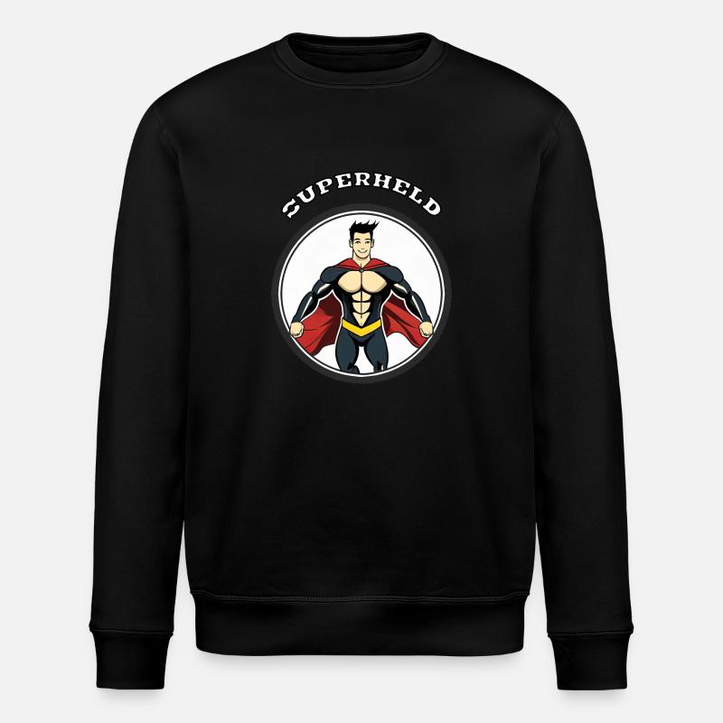 Superheld - Stanley/Stella Unisex Bio-Sweatshirt ROLLER - Schwarz