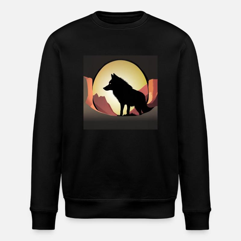 Wolflogo - Stanley/Stella Unisex Bio-Sweatshirt ROLLER - Schwarz
