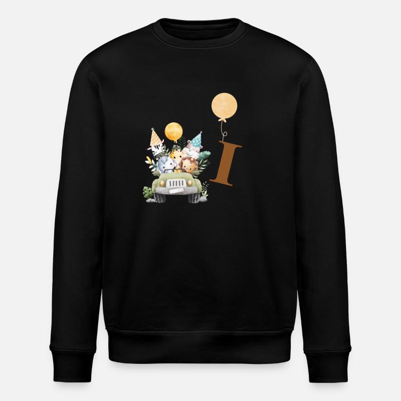 Buchstabe J Safari - Stanley/Stella Unisex Bio-Sweatshirt ROLLER - Schwarz