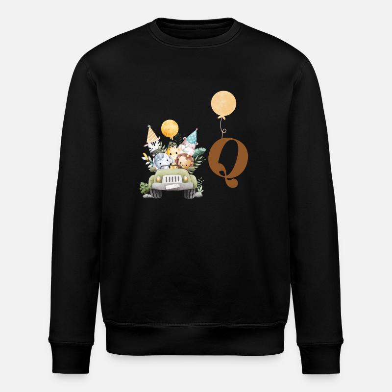 Buchstabe Q Safari - Stanley/Stella Unisex Bio-Sweatshirt ROLLER - Schwarz