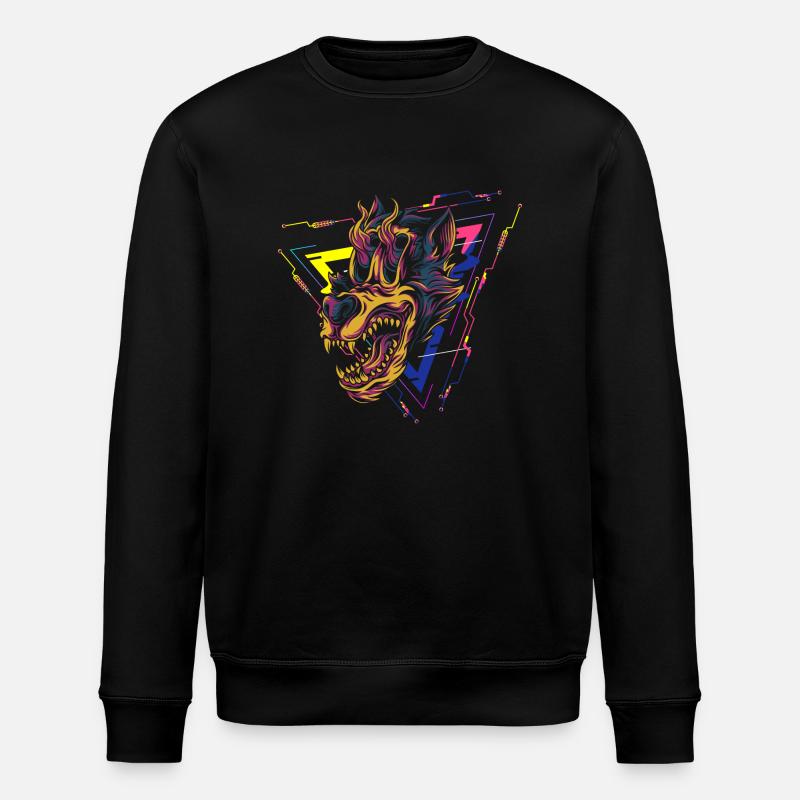 Cyberpunk Android Anime - Stanley/Stella ROLLER Unisex Organic Sweatshirt - black