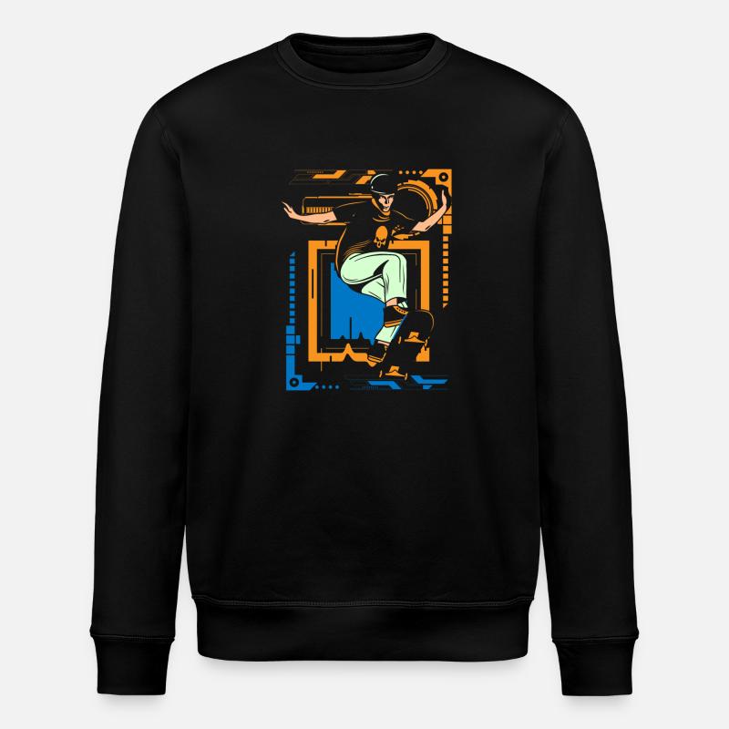 Cyborg Retro Japan Scifi - Stanley/Stella ROLLER Unisex Organic Sweatshirt - black