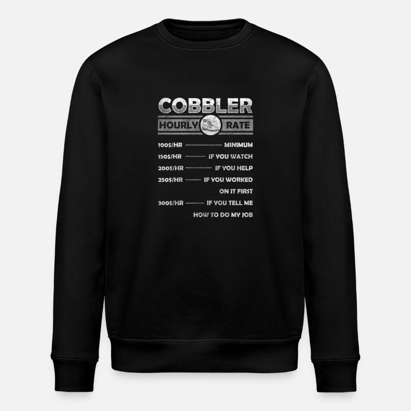 Shoemaker Craftsman Sole - Stanley/Stella ROLLER Unisex Organic Sweatshirt - black