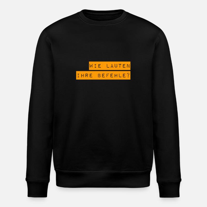ich warte auf Befehle - Stanley/Stella Unisex Bio-Sweatshirt ROLLER - Schwarz