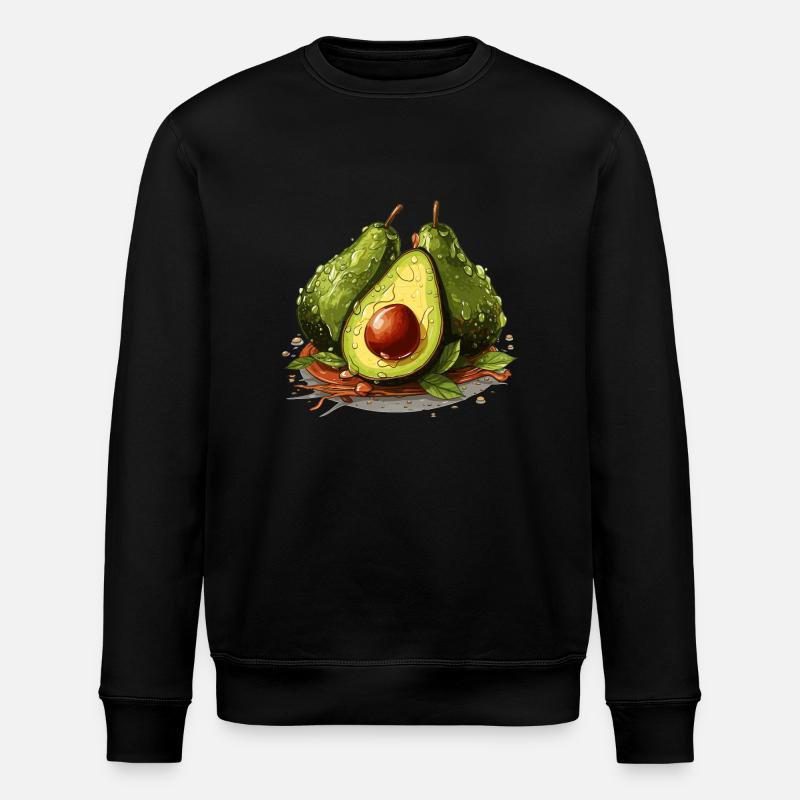 Avocado - Illustration - Stanley/Stella ROLLER Unisex Organic Sweatshirt - black