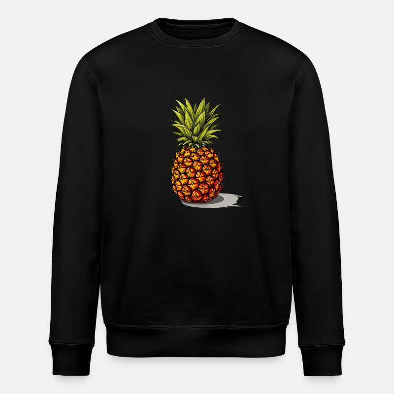 Pineapple - illustration - Stanley/Stella ROLLER Unisex Organic Sweatshirt - black
