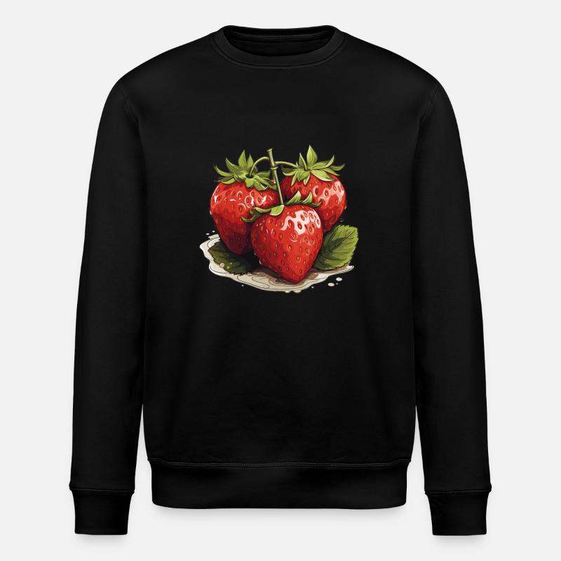 Fraise - illustration - Sweat bio ROLLER Stanley/Stella Unisexe - noir