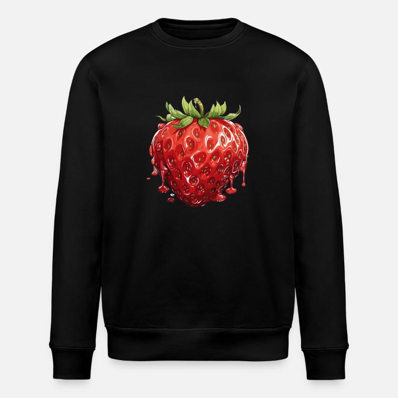 Fraise - illustration - Sweat bio ROLLER Stanley/Stella Unisexe - noir