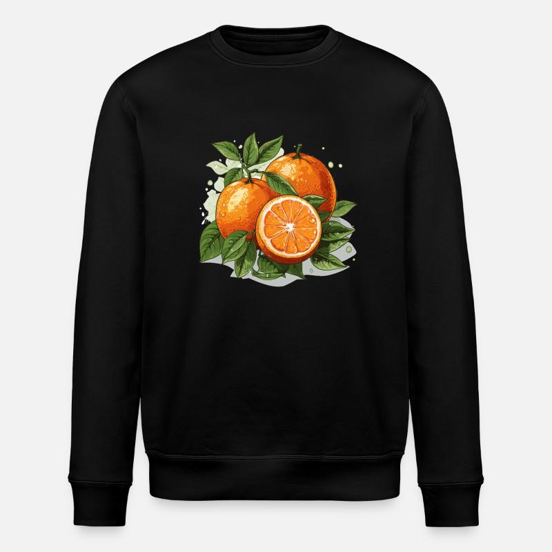Orange - Illustration - Stanley/Stella Unisex Bio-Sweatshirt ROLLER - Schwarz