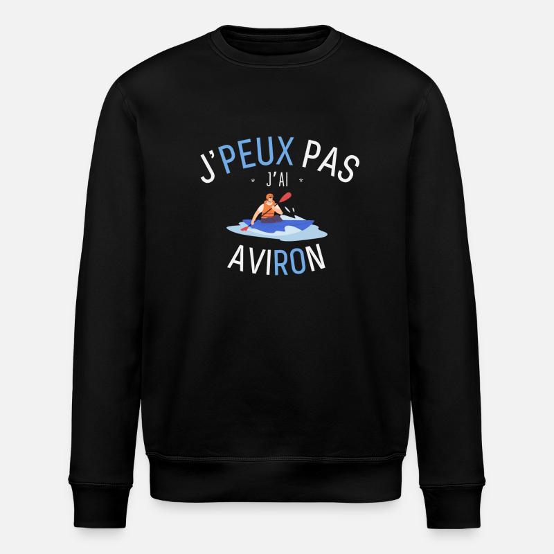 J'Peux Pas J'Ai Aviron - Sweat bio ROLLER Stanley/Stella Unisexe - noir