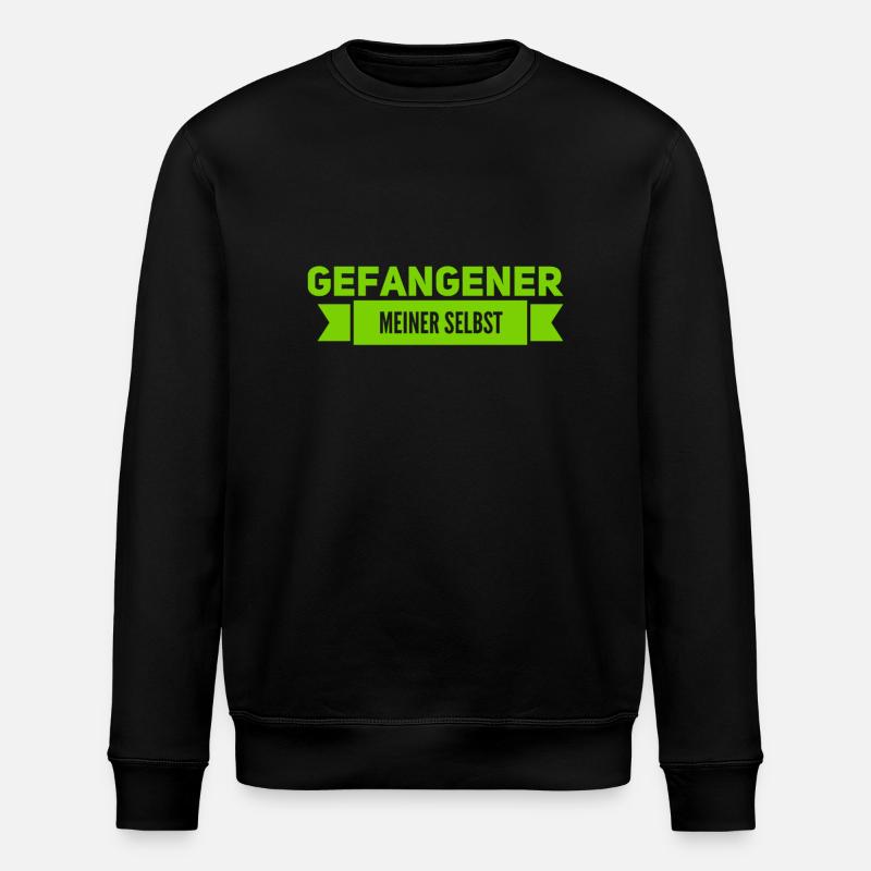 ich bin schüchtern - Stanley/Stella Unisex Bio-Sweatshirt ROLLER - Schwarz