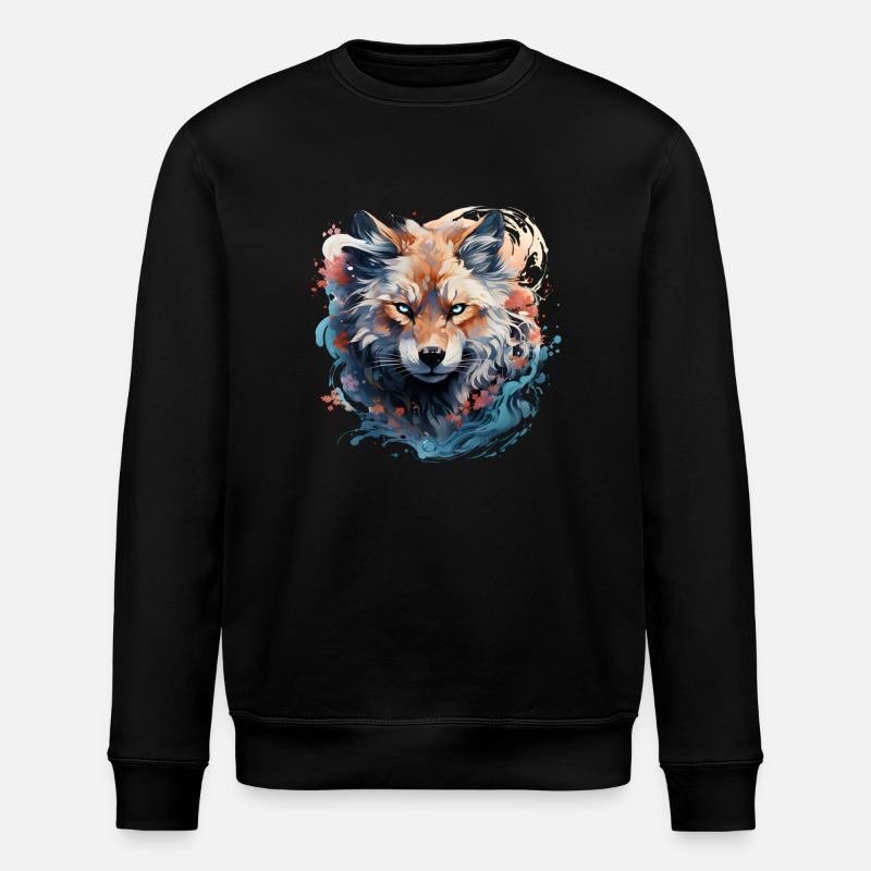 Wolf - Stanley/Stella ROLLER Unisex Organic Sweatshirt - black