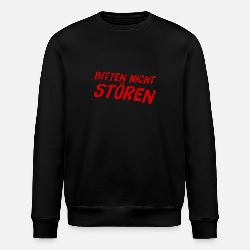 bitte nicht stören - Stanley/Stella Unisex Bio-Sweatshirt ROLLER - Schwarz