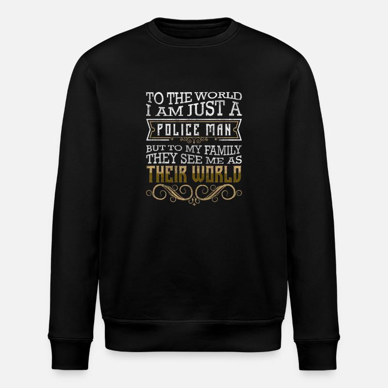Policewoman Stop Sheriff Chase - Stanley/Stella ROLLER Unisex Organic Sweatshirt - black