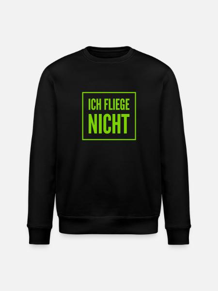 ich habe Flugangst - Stanley/Stella Unisex Bio-Sweatshirt ROLLER - Schwarz