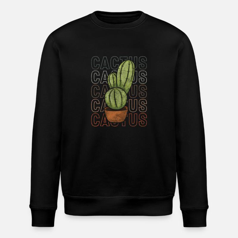 Cactus Sun Mexico Hug - Stanley/Stella ROLLER Unisex Organic Sweatshirt - black