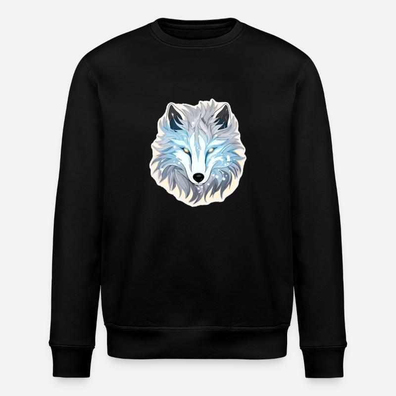 Loup - Illustration - Sweat bio ROLLER Stanley/Stella Unisexe - noir