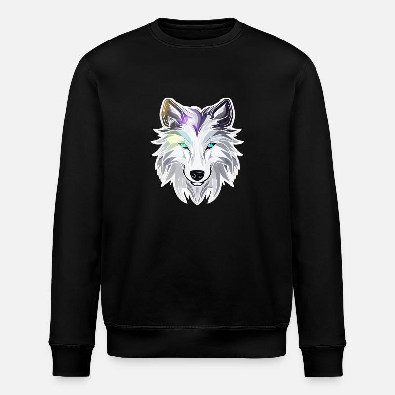 Wolf - Illustration - Stanley/Stella Unisex Bio-Sweatshirt ROLLER - Schwarz