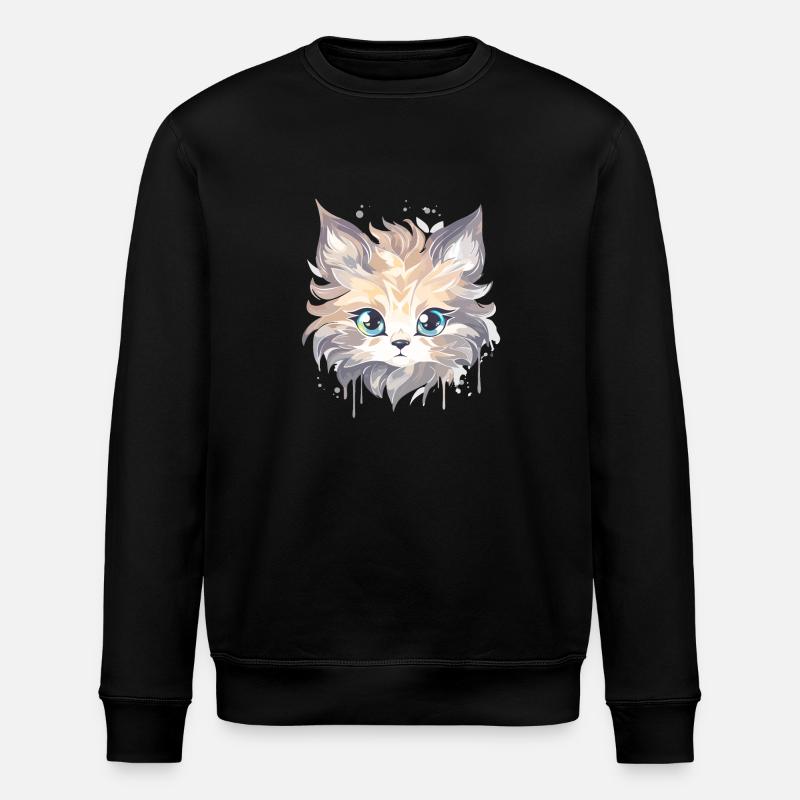 Chat - illustration - Sweat bio ROLLER Stanley/Stella Unisexe - noir