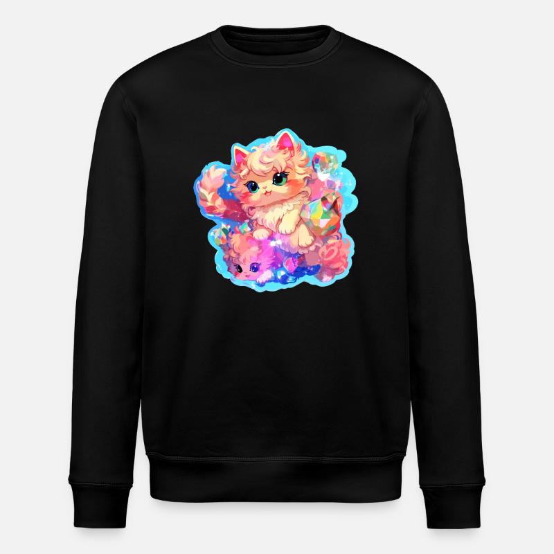 Chat - illustration - Sweat bio ROLLER Stanley/Stella Unisexe - noir